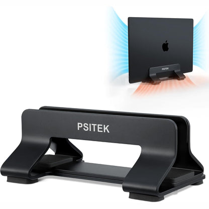 276968 - Psitek Mbështetëse vertikale alumini për laptop, gjerësi e rregullueshme 12-42 mm, hapësirë vertikale për MacBook dhe laptopë