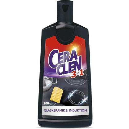304046 - CERACLEN Pastrues & Kujdes për Soba Qelqi-Qeramiku dhe Induksioni, 1 x 200 ml.