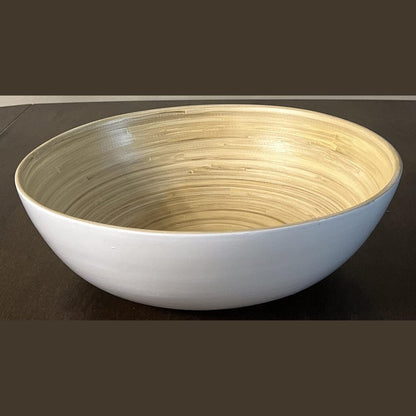 219521 - IKEAA Tas për servirje Rundlig, bambu, i bardhë – 30 cm