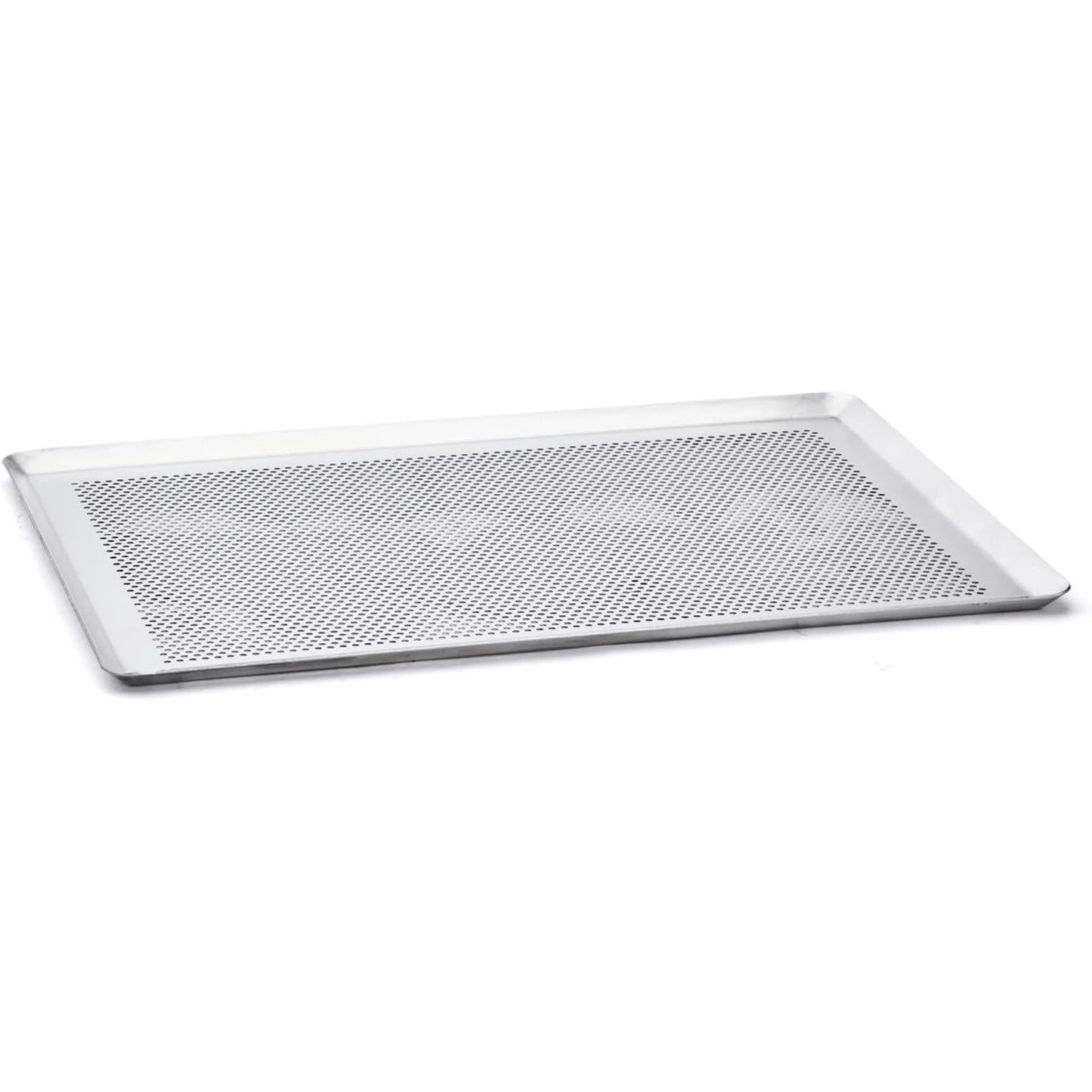 229443 - DE BUYER Tepsi alumini e perforuar me skaje të shtypura - 40 x 30 cm - Argjend