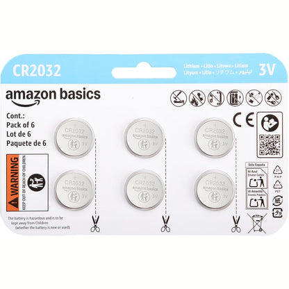 294615 - AMAZON BASICS Bateri litiumi CR2032, 3V, pa merkur, pako me 6 copë