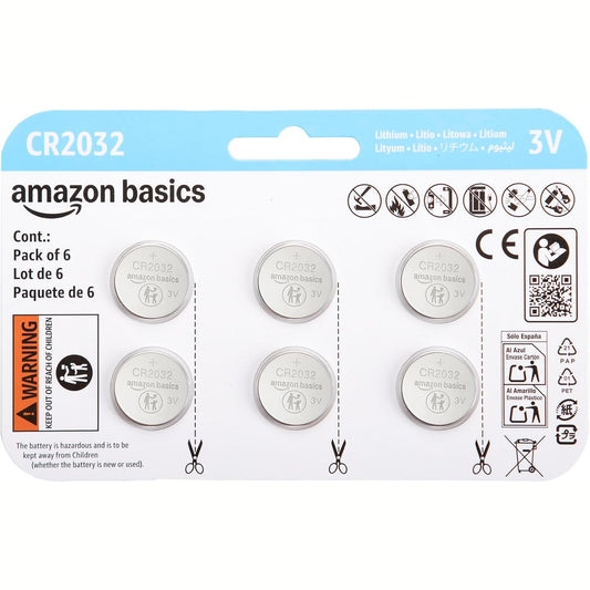 294615 - AMAZON BASICS Bateri litiumi CR2032, 3V, pa merkur, pako me 6 copë