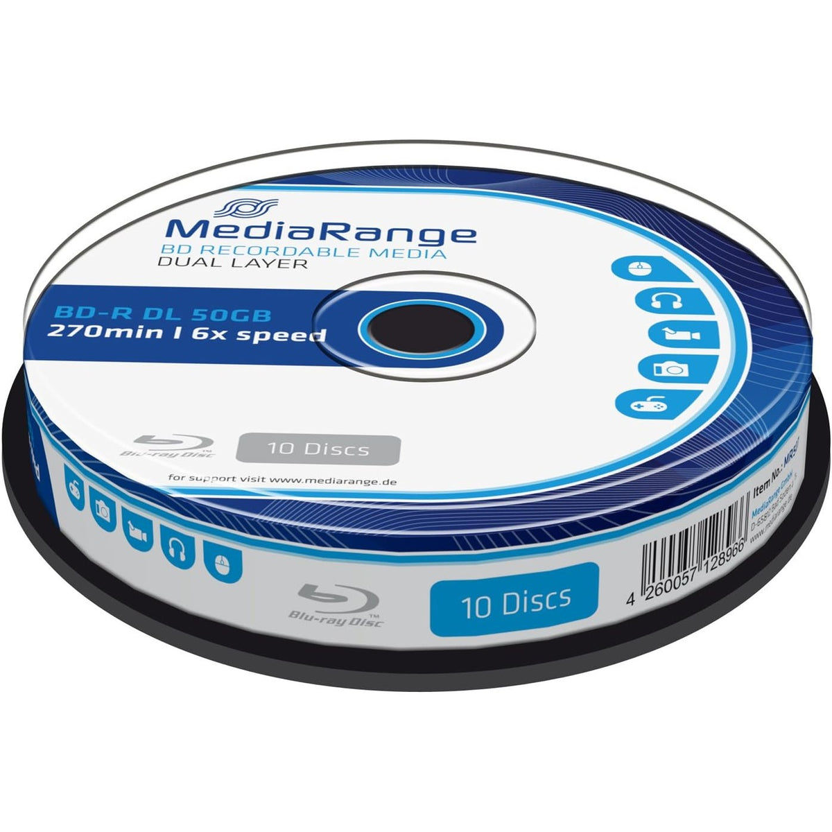 308990 - MEDIARANGE Disk i zbrazët Blu-Ray MR507 - Disqe të zbrazëta Blu-Ray (Kuti për tortë)