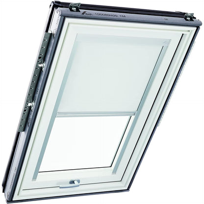 175011 - ROTO Perde Ruluese Origjinale ZRV, Errësim pothuajse i Plotë, Shinë Udhëzuese Argjendi, Për Dritare Çatie, Seritë Designo R6/R8, i8 dhe Classic 64/84, Madhësia 134/140 | 13/14, Ngjyra e Pëlhurës e Bardhë