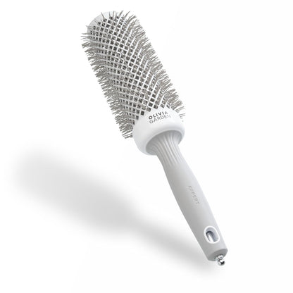 317105 - OLIVIA GARDEN Furçë flokësh Expert Blowout Speed, 45cm, 0.1kg, Bardhë dhe Gri