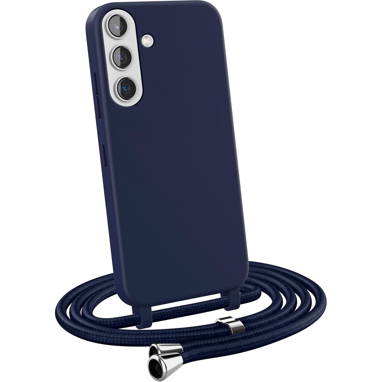 277227 - MYGADGET Mbështjellëse për Samsung Galaxy S25 - Mbulesë silikoni mat me rrip qafe, Mbrojtje nga goditjet, burgundy