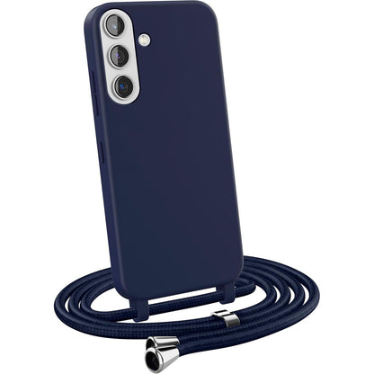 277227 - MYGADGET Mbështjellëse për Samsung Galaxy S25 - Mbulesë silikoni mat me rrip qafe, Mbrojtje nga goditjet, burgundy