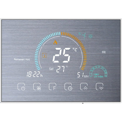 239461 - TERMOSTAT DHOME IRISHOM WIFI PËR KALDAJA ME GAZ, TERMOSTAT ME EKRAN LCD 4.8 INÇ, 5+1+1 TERMOSTAT MURI I PROGRAMUESHËM, I PËRPUTHSHËM ME ALEXA DHE GOOGLE HOME