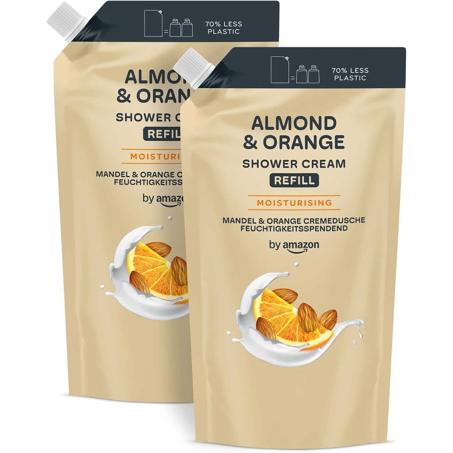 290535 - AMAZON - Paketim Mbushës Xheli Dushi me Bajame dhe Portokall - 2 x 1000 ml