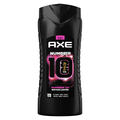 322085 - AXE Xhel Dushi për Meshkuj 5-në-1 Numër 10 FIFA™ Edition - Hidratues 24 orë - Aromë Grejpfruti dhe Uji, Mente - 400ml