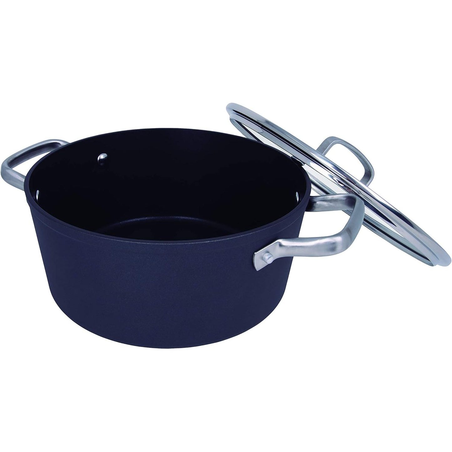 213711 - Seria Arcos Samoa | Ena jo-ngjitëse 16 cm dhe 1.5 L | Alumini i farkëtuar | I përshtatshëm për çdo kuzhinë | Doreza çeliku inox me prekje të ftohtë | Sistem kursimi energjie | E zezë | Induksion i plotë