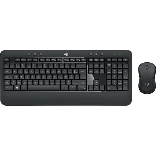 188849 - LOGITECH Kombinim tastiere dhe mausi pa tel MK540 për Windows, lidhje 2.4 GHz me marrës USB Unifying, taste multimediale, jetëgjatësi baterie 3-vjeçare, për PC/Laptop, tastierë franceze AZERTY - e zezë