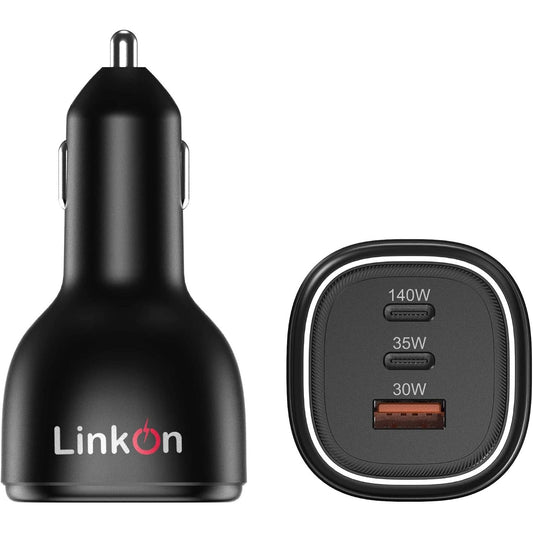 295565 - Karikues për makinë LinkOn 165W me PD3.1 USB-C 140W dhe QC3.0 UAB-A 30W, i pajtueshëm me MacBook Pro 16 inç 2021, Lenovo Legion 7 7i, HP, Dell, Samsung, Apple