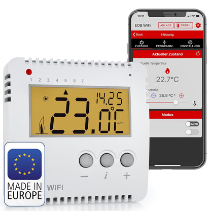 213335 - ELEKTROBOCK Termostat Dhome Smart WLAN 230V, Kontroll ngrohjeje nëpërmjet aplikacionit, 16 A