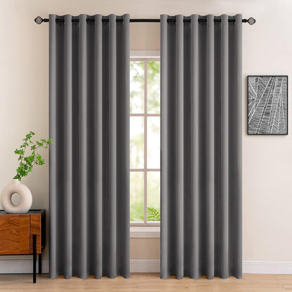 245433 - MIULEE Perde të Zeza, 200 cm të Gjera, Set prej 2, Perde Termike Bezhë, 200x260