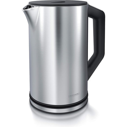 116486 - ARENDO - Çajnik Elektrik i çelikut Inoks, Pa BPA, 1.5L, 2200W, Kontroll Eko me Temperaturë të Rregullueshme 40-100°C, Mur i Dyfishtë - Argjend