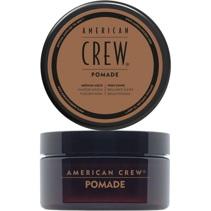 318451 - AMERICAN CREW Pomadë, 85 g, Produkt stilimi për burra, mbajtje mesatare, pomadë flokësh me bazë uji