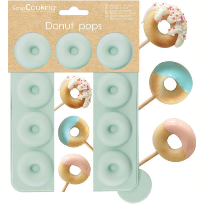236955 - ScrapCooking Formë silikoni për 12 mini petulla, e sigurt për furrë dhe ngrirje, Jeshile e çelët, 3188