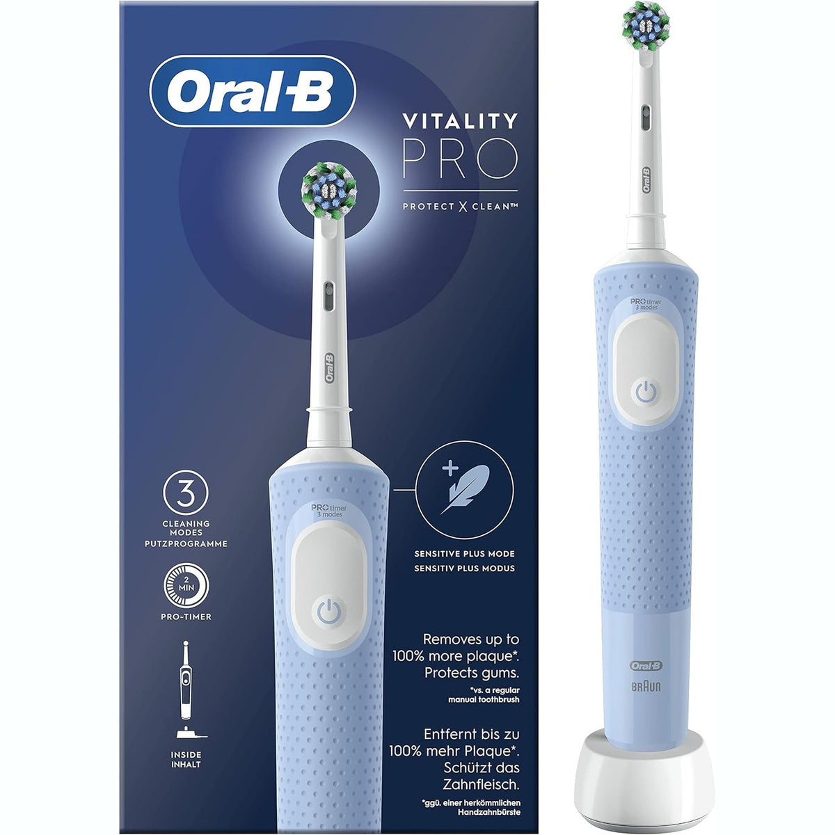 307473 - ORAL-B VITALITY PRO FURÇË DHËMBËSH ELEKTRIKE, kokë furçe, blu