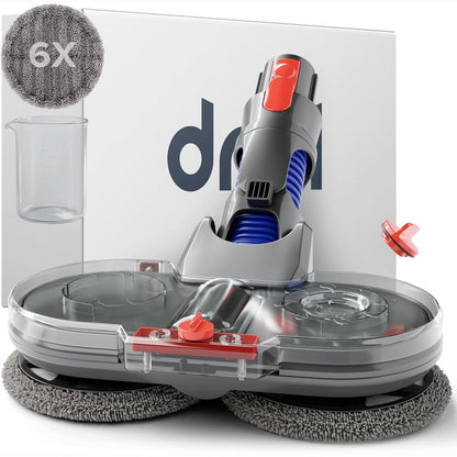 195300 - DYSON Fshesë Elektrike Dripl me Rezervuar Uji të Lëvizshëm, Kompatibile me V7/V8/V10/V11/V15, 6 Jastëkë Fshesë të Larëshëm + 1 Rezervuar Mbushës
