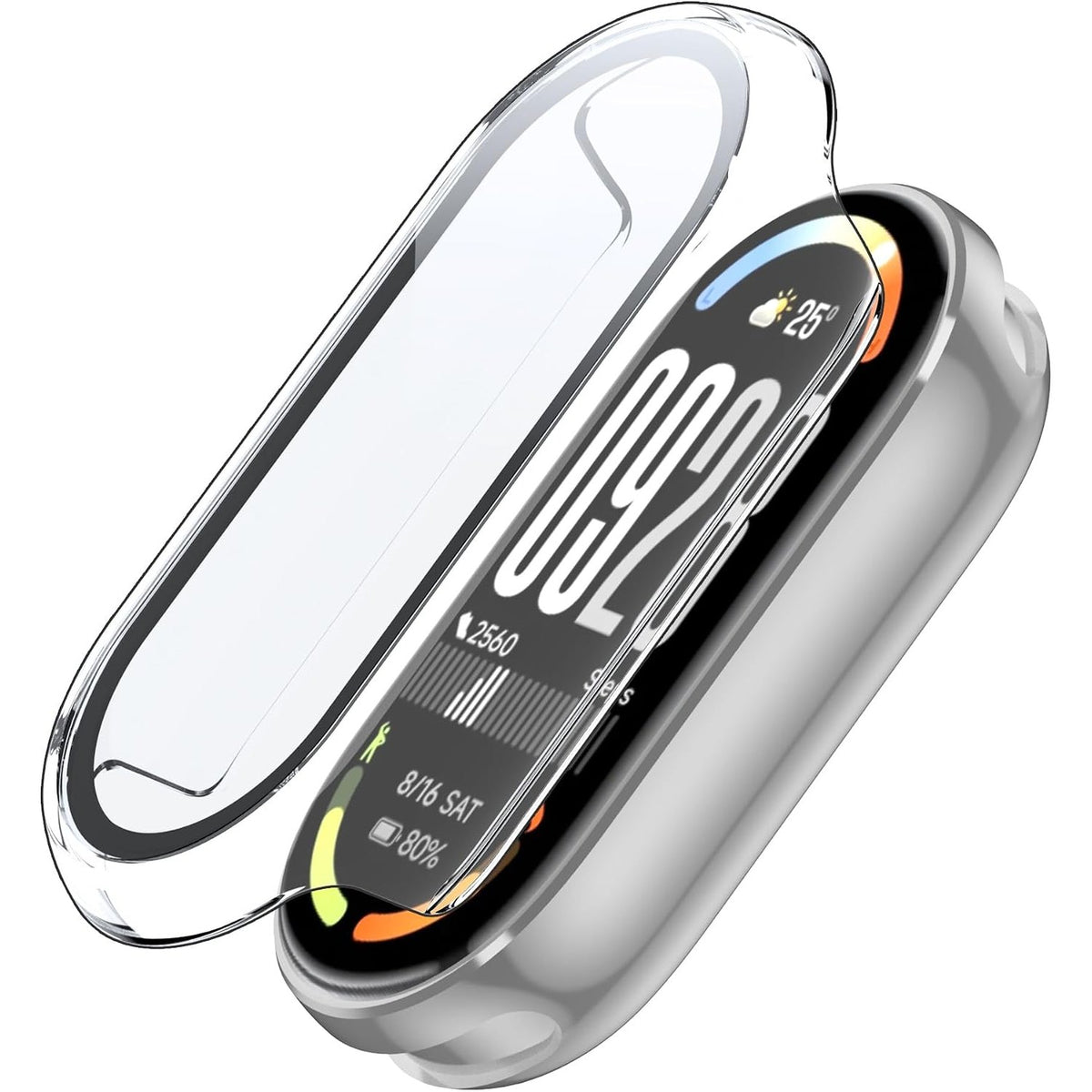 309323 - FDHYFGDY Mbulesë mbrojtëse për Xiaomi Smart Band 10, ultra e hollë, transparente.