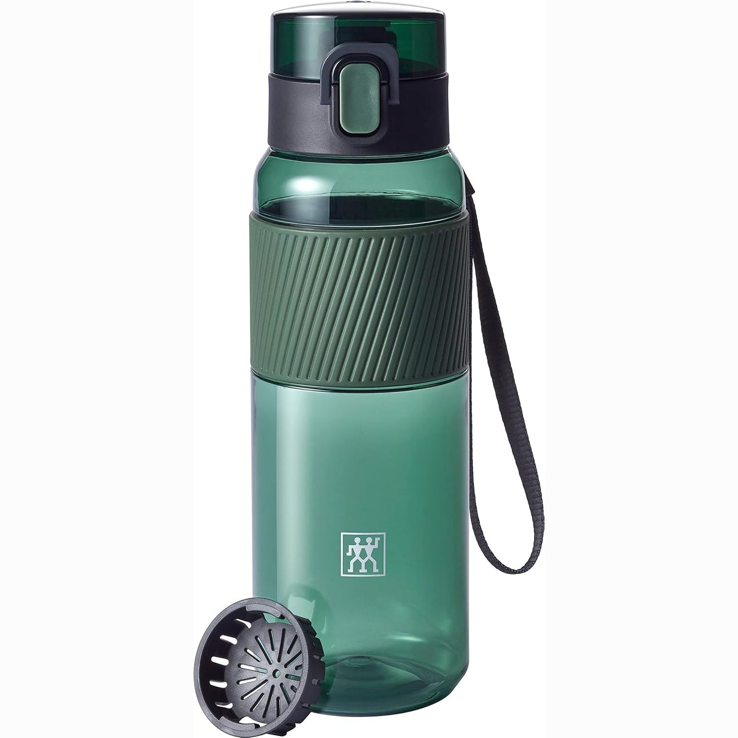 241862 - ZWILLING - Shishe për pije pa BPA, shishe uji për fitnes, kohë të lirë dhe zyrë, shishe sportive e bërë nga Tritan, jeshile e errët, 680 ml
