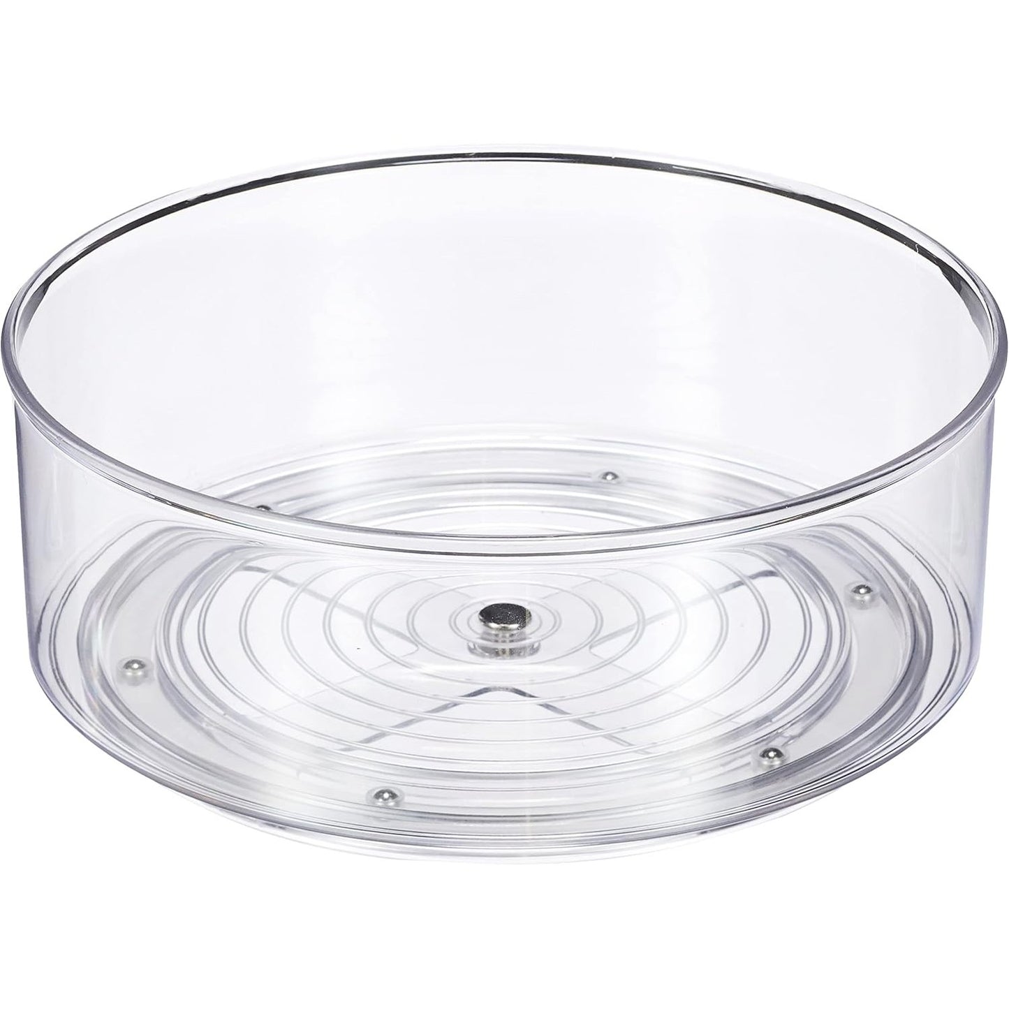 218828 - iDesign Cabinet/Kitchen Binz Pllakë rrotulluese, Organizues i vogël dollapësh prej plastike, Transparent, 22.9 cm x 8.6 cm