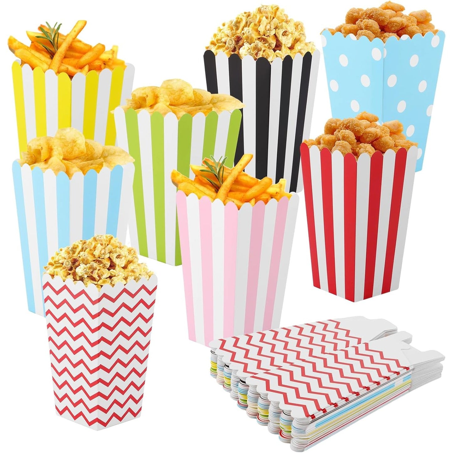 242175 - LDXDRU Qese të Vogla Kokoshkash 80 copë, 12x7x5cm, Letër për Festa, Natë Filmi, Ditëlindje, Krishtlindje