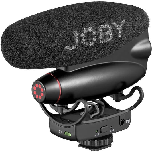298992 - JOBY Mikrofon Profesional Wavo Pro DS për Kamera, Model Polar Kardioid, Montim Shock Rycote, Filtër Prerjeje të Ulëta, për Kamera pa Pasqyrë, Kamera Video, Vlogime, Video, YouTube