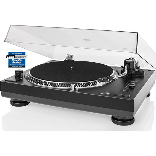 188622 - DUAL Gramafon DJ me USB DTJ 301.1 (33/45 RPM, Kontroll i Lartësisë së Zërit, Sistem Fishekësh Magnetikë), Ngjyrë e Zezë