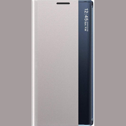 300012 - TANYO Mbulesë Smart View për Samsung Galaxy Note 20 Ultra (5G/4G), Mbulesë Premium me Rrotull me Dritare të Qartë Shikimi, Mbulesë Elegante me Rrotull Pasqyre me Mbështetëse të Palosshme - Argjend