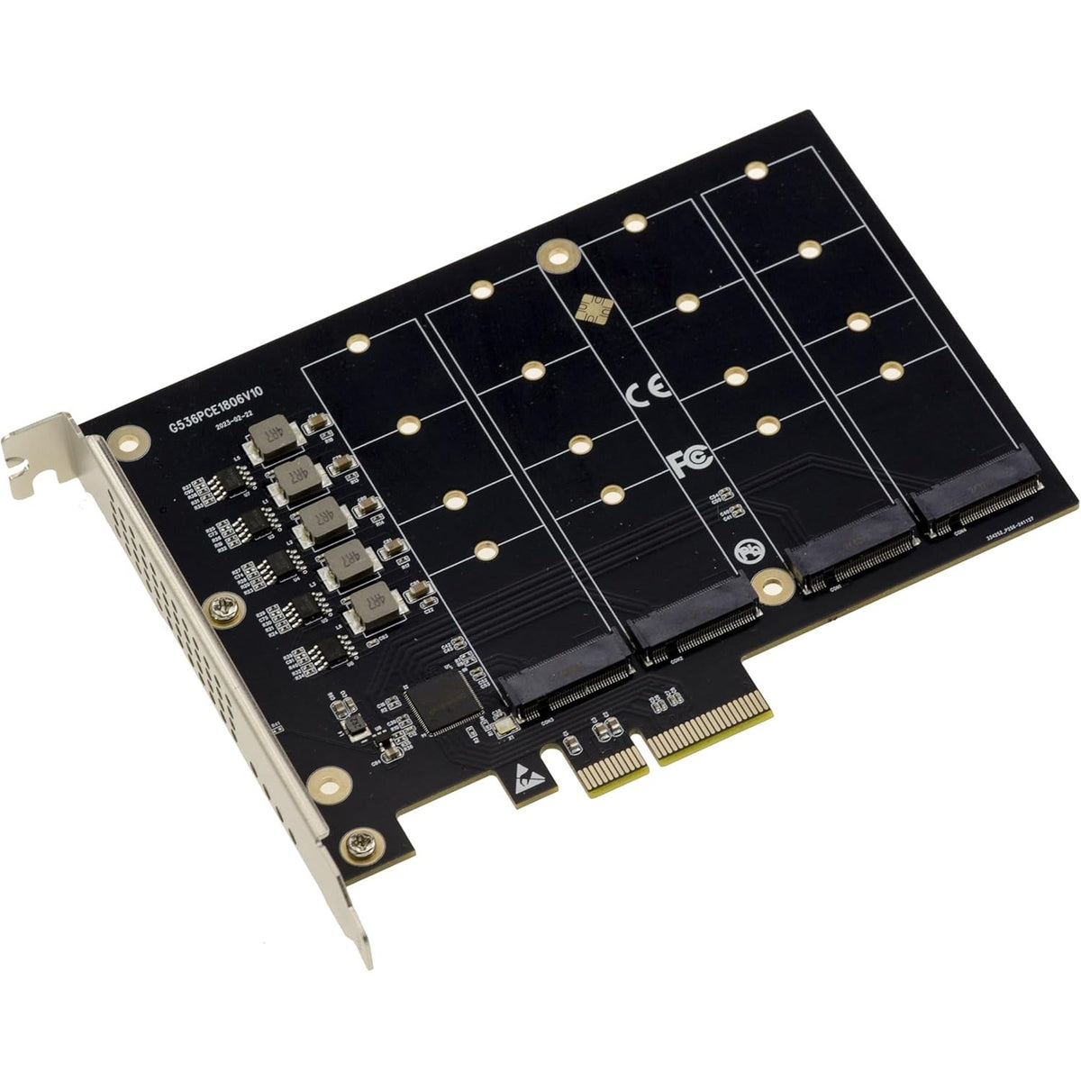 299230 - KALEA-INFORMATIQUE Kartë Kontrolluese M.2 PCIe 3.0 x4, për 4 SSD M.2 NVMe M Key