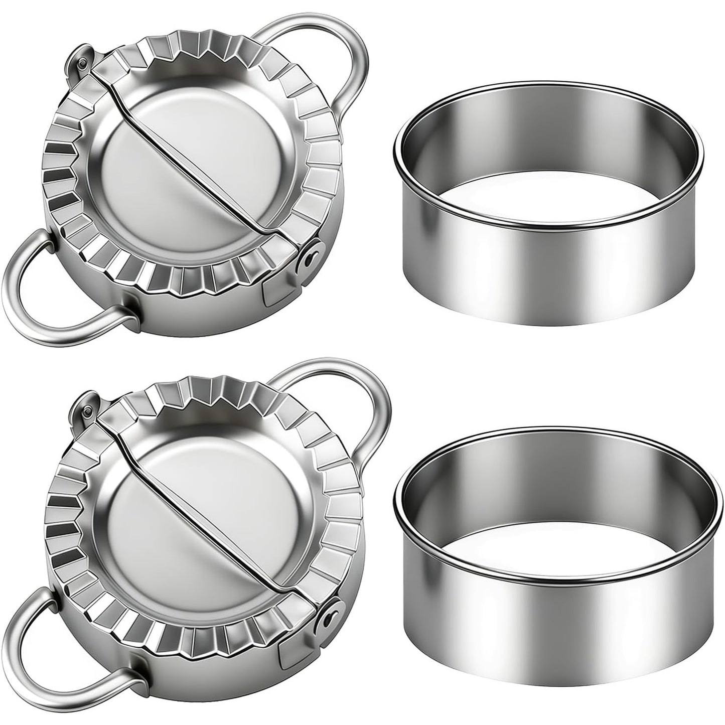 294539 - GUO-YING Set prerësish ravioli me 2 pjesë prej çeliku inox, makinë për petulla, formë fileto makaronash