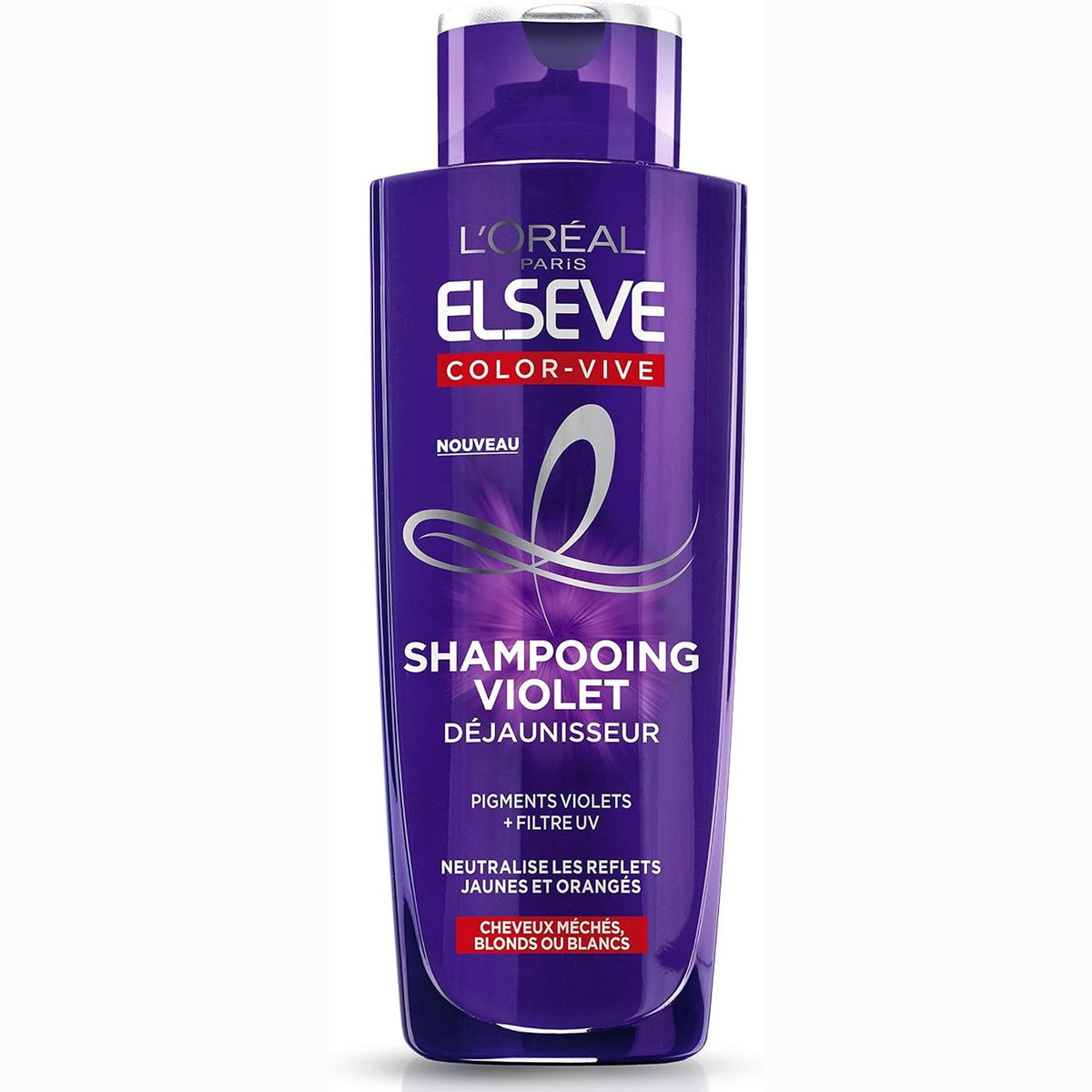 301366 - L'ORÉAL PARIS Shampo Vjollcë - 200 ml, Për flokë bjondë, të zbardhur, të theksuar ose të bardhë, Neutralizon tonet e verdha dhe portokalli