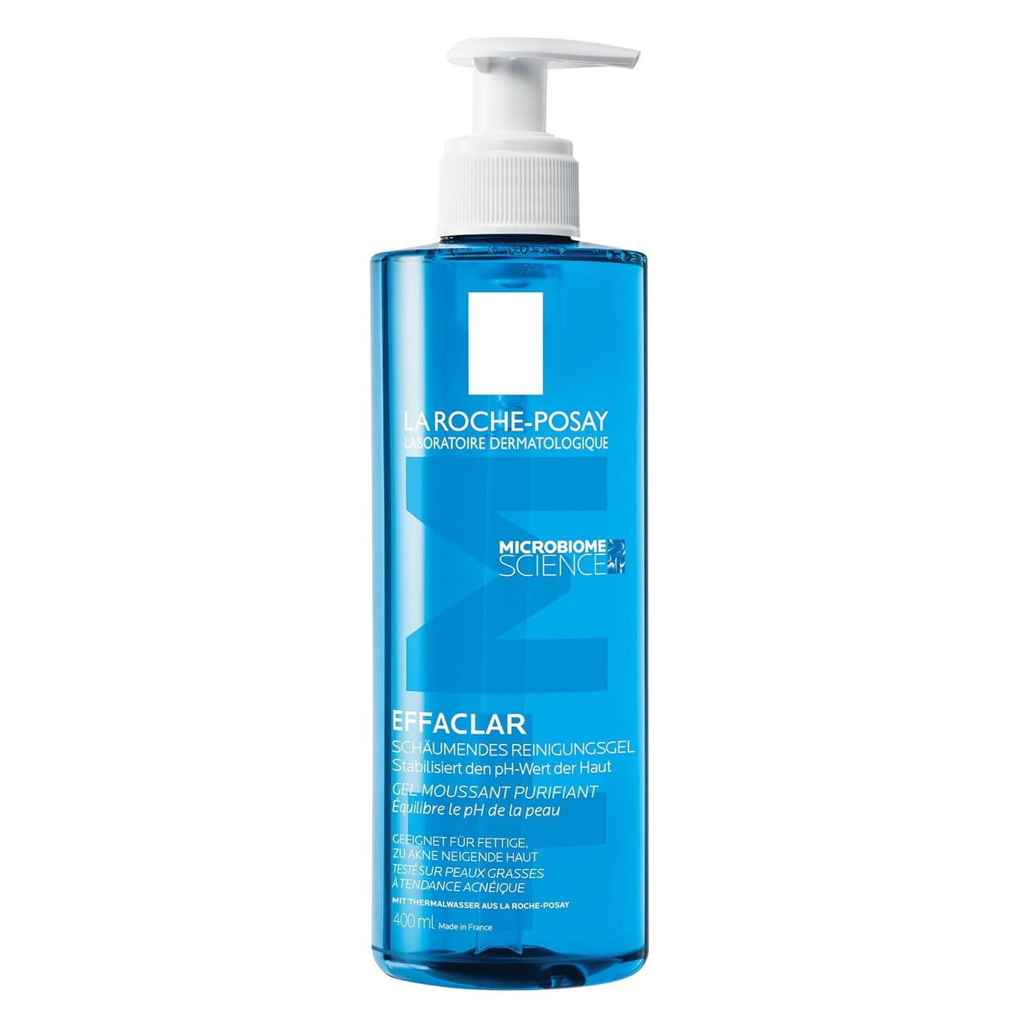 317268 - La Roche-Posay Effaclar - Xhel pastrues me shkumë për lëkurë të prirur ndaj akneve dhe të yndyrshme - 400 ml - Me filobiomë dhe zink