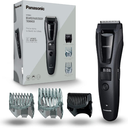 271194 - PANASONIC Makinë prerëse dhe prerëse flokësh ER-GB62-H503, Portative pa tel, E papërshkueshme nga uji, 39 cilësime gjatësie, 3 aksesorë, Funksionim pa tel dhe me kabllo, Ngjyrë gri mat