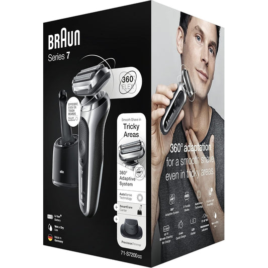 274842 - BRAUN Makinë rroje për meshkuj Series 7, për rruajtje të lagësht dhe të thatë, jetëgjatësi baterie 60 minuta, rezistente ndaj ujit, ngjyrë ari