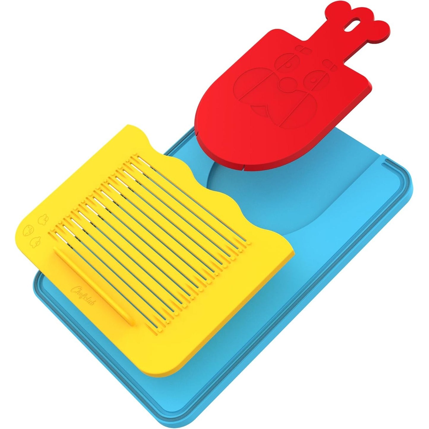 256094 - CHEFCLUB KIDS Set dërrase prerëse 3-në-1 për fëmijë, ergonomik dhe i sigurt, për mësim gatimi, për mosha 4 vjeç e lart