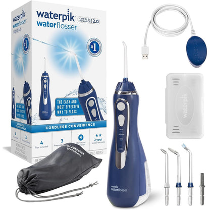 271094 - WATERPIK Pastrues Dentar Portativ, 3 Cilësime Presioni, Bateri e Rikarikueshme, Blu (WP-583EU)