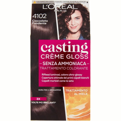 272180 - L'ORÉAL PARIS Ngjyrë flokësh Casting Creme Gloss, 4102 Cool Brunette Dark Chocolate, 1 copë, pa amoniak