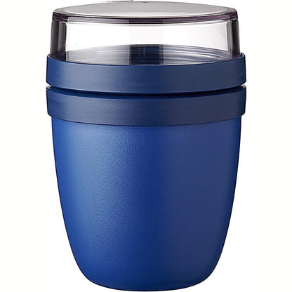 219545 - MEPAL - Filxhan për musli, kapacitet 300 ml + 120 ml, i përshtatshëm për ngrirje, mikrovalë dhe lavastovilje, blu e ndezur