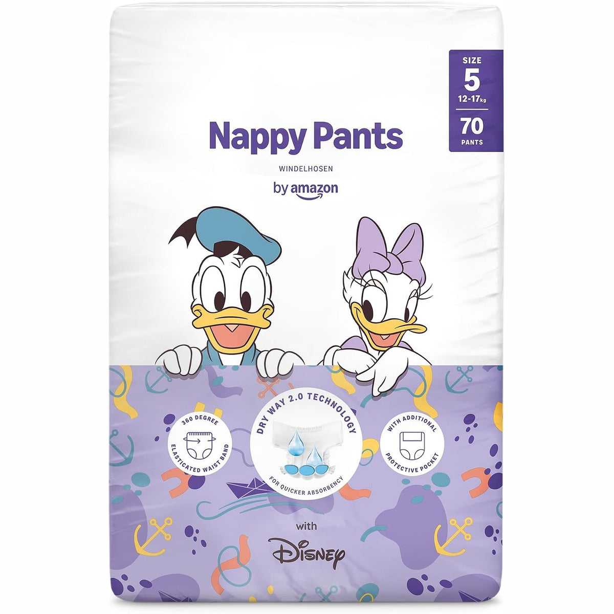 316725 - DISNEY Pantallona stërvitjeje, madhësia 5 (12-17 kg), 70 copë, të bardha