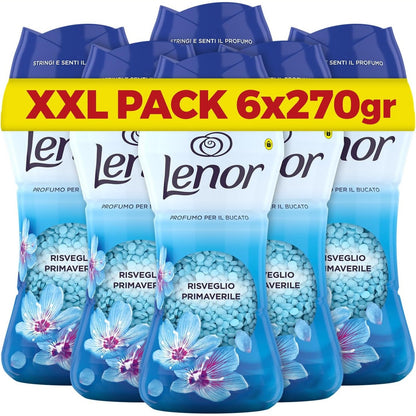 321119 - Deodorizues për larje rrobash LENOR, Perla aromatike, Zgjimi i pranverës, Format Maxi 6 x 270 g