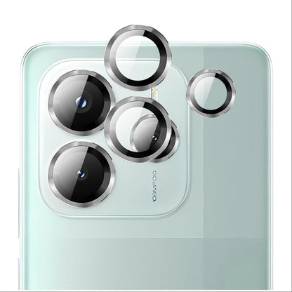 296466 - GIOPUEY Mbrojtës i plotë i kamerës për Redmi Note 14 5G, Metal + xham i temperuar, Argjend