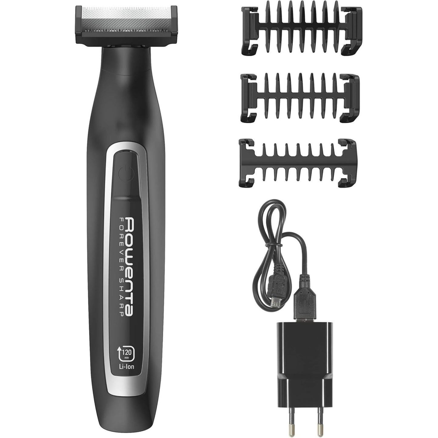 271442 - ROWENTA Briskë elektrike TN6000 Forever Sharp, Rruajtje, Shkurtim dhe Prerje, Tehe çeliku inox, 6 krehëra, Jetëgjatësi baterie 120 minuta, 100% rezistente ndaj ujit, Dizajn ergonomik
