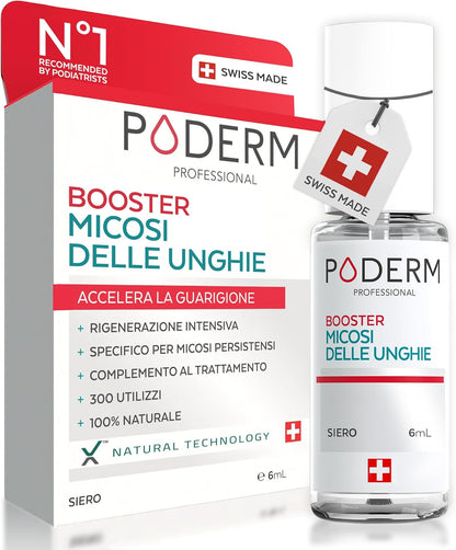 317380 - PODERM - PËRFORCUES I TRAJTIMIT TË KËRPUDHAVE TË THONJVE, për infeksione të forta kërpudhore, prodhuar në Zvicër, pa ngjyrë