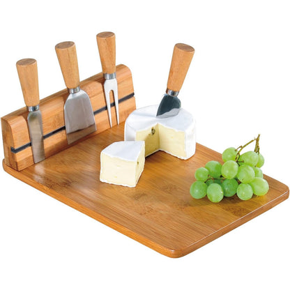 185938 - KESPER Dërrasë Prerëse Djathi me Takëme, Materiali Bambu dhe Çelik Inox, Dimensionet 30x20x8cm, Ngjyra e Bardhë - 58641 13