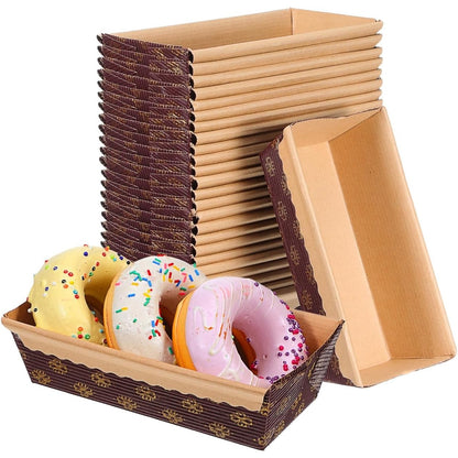 222915 - AMOSFUN Forma Pjekjeje me Një Përdorim, 25 Copë, 6.69 x 3.74 x 1.96 Inç, Rezistente ndaj Nxehtësisë