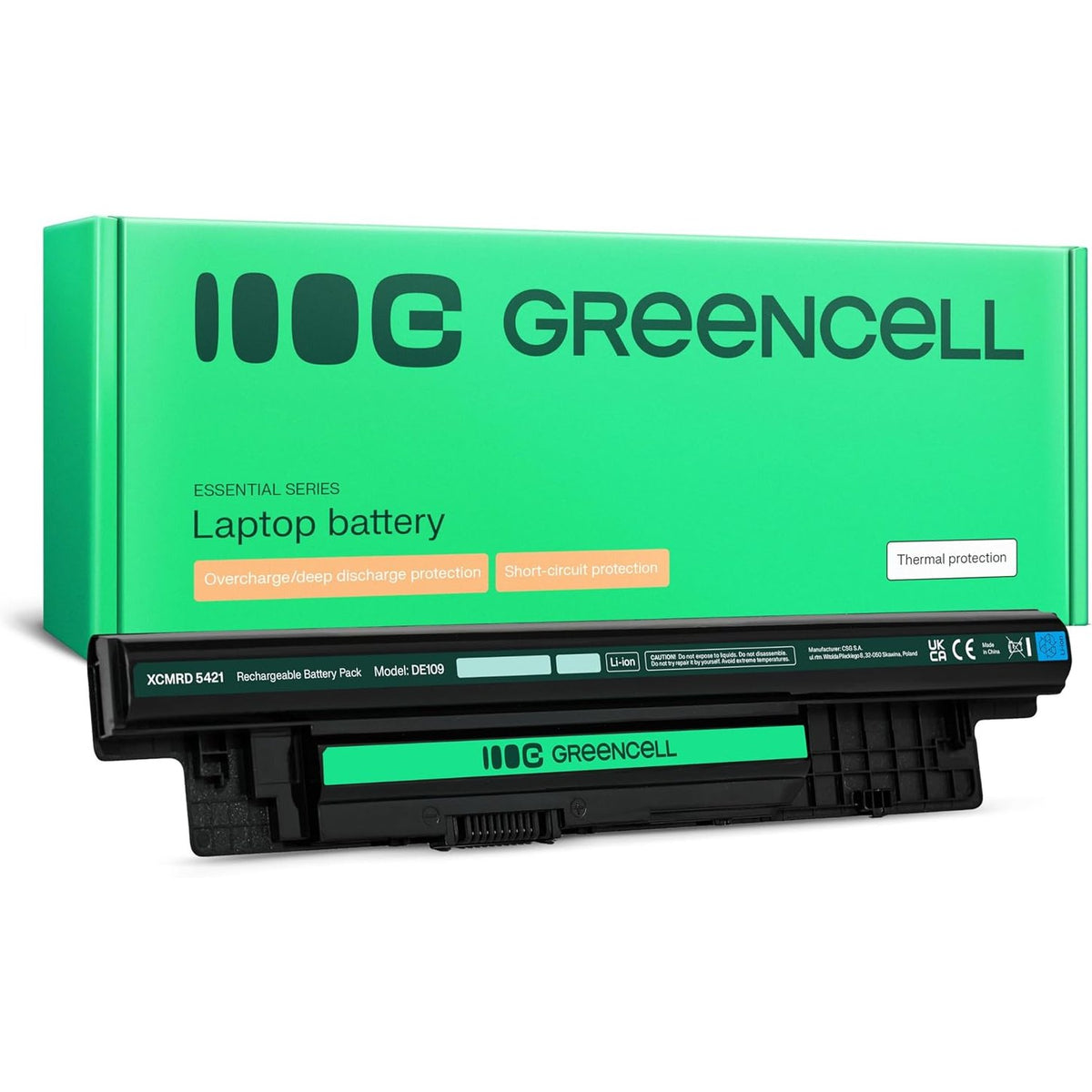 295794 - Green Cell - Bateri për laptop MR90Y XCMRD për Dell Inspiron 15/17 (4 qeliza, 2200 mAh, 14.4-14.8V, e zezë)