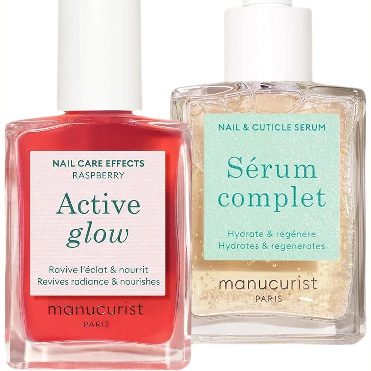271696 - MANUCURIST Healthy Glow Duo - Active Glow Raspberry, Manikyr Riparues & Serum 2-në-1